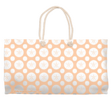 Marblehead SeaPrints Weekender Tote - Sand Dollar Print v2, Deep Peach