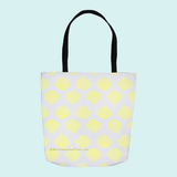 Marblehead SeaPrints Tote Bag - Scallop Shell Print - Pastel Yellow