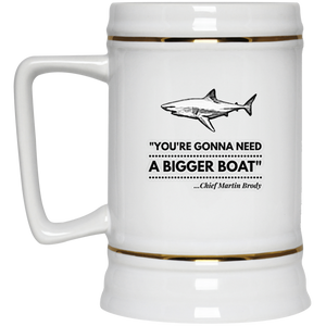 Jaws - Gonna Need A Bigger Boat B&W - Beer Stein 22oz.