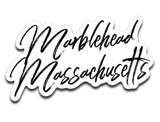 Marblehead Massachusetts Blk Script - Decal