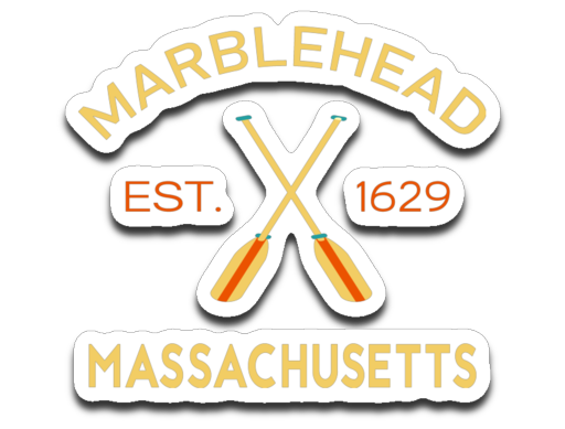Marblehead, Est. 1629 with Oars Decal