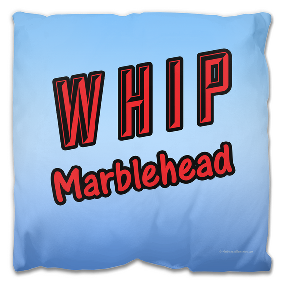 WHIP Marblehead Blue Bckgrnd - Outdoor Pillow