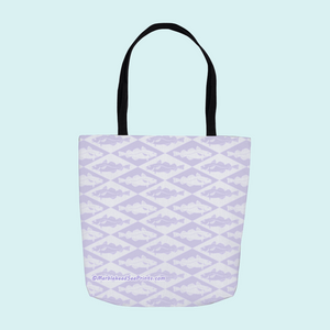 Marblehead SeaPrints Tote Bag - Codfish Print - Lt Periwinkle