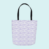 Marblehead SeaPrints Tote Bag - Codfish Print - Lt Periwinkle