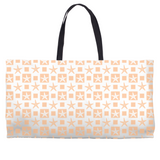 Marblehead SeaPrints Weekender Tote - Starfish Print v2, Deep Peach