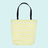 Marblehead SeaPrints Tote Bag - Codfish Print - Pastel Yellow