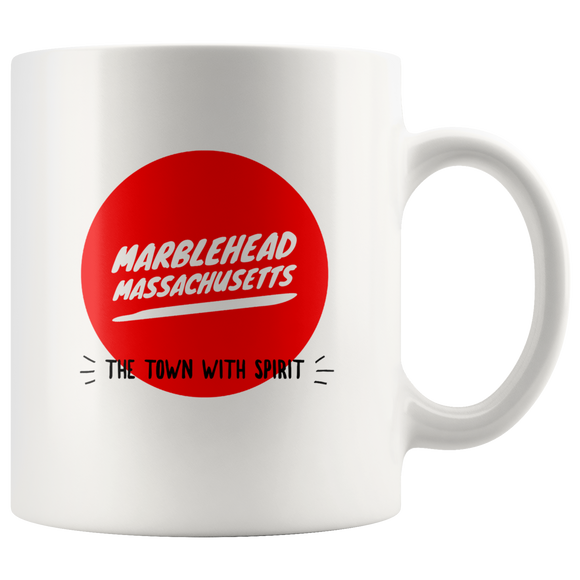 Marblehead Mass red circle - Town With Spirit Mug