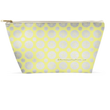 Marblehead SeaPrints Accessory Pouch - Sand Dollar Print v2 - Pastel Yellow