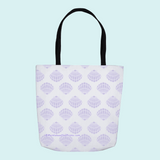 Marblehead SeaPrints Tote Bag - Scallop Shell Print - Lt Periwinkle