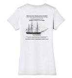 Destination Marblehead - USS Constitution - Ladies V-Neck T-Shirt (FRONT LEFT & BACK PRINT) - by District