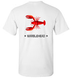 Lobster Marblehead T-Shirt (FRONT LEFT & BACK PRINT) - Gildan