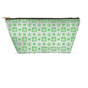 Marblehead SeaPrints Accessory Pouch - Starfish Print v2 - Pastel Green