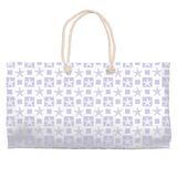 Marblehead SeaPrints Weekender Tote - Starfish Print v2, Light Periwinkle