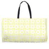 Marblehead SeaPrints Weekender Tote - Starfish Print v2, Pastel Yellow