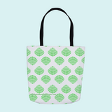 Marblehead SeaPrints Tote Bag - Scallop Shell print - Pastel Green