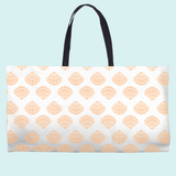 Marblehead SeaPrints Weekender Tote - Scallop Shell Print, Deep Peach, 24" x 13"