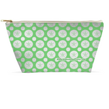 Marblehead SeaPrints Accessory Pouch - Sand Dollar Print v2 - Pastel Green