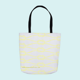 Marblehead SeaPrints Tote Bag - Rope Print - Pastel Yellow