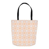 Marblehead SeaPrints Tote Bag - Sand Dollar Print v1 - Deep Peach