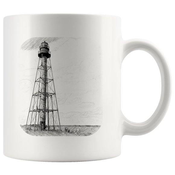 Marblehead - Lighthouse Sketch b&w Mug