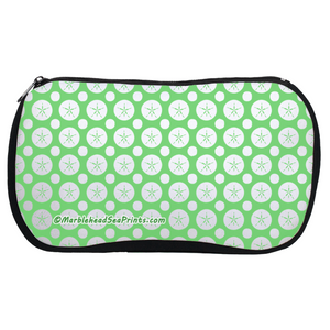 Marblehead SeaPrints Cosmetic Bag - Sand Dollar Print v2 - Pastel Green