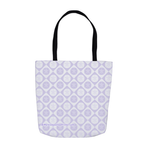 Marblehead SeaPrints Tote Bag - Sand Dollar Print v1 - Light Periwinkle