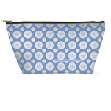 Marblehead SeaPrints Accessory Pouch - Sand Dollar Print v2 - Pastel Blue