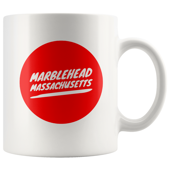 Marblehead Mass red circle Mug