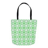 Marblehead SeaPrints Tote Bag - Sand Dollar Print v1 - Pastel Green