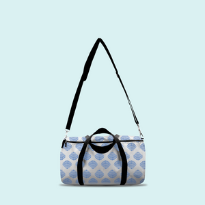 Marblehead SeaPrints Duffel Bag - Scallop Shell Print - Pastel Blue