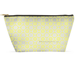 Marblehead SeaPrints Accessory Pouch - Sand Dollar Print v1 - Pastel Yellow