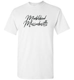 Marblehead Massachusetts - Blk Script T-Shirt - Gildan