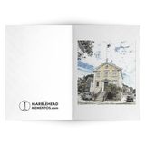 Marblehead - Old Town House Sketch Color 7x5 Note Card