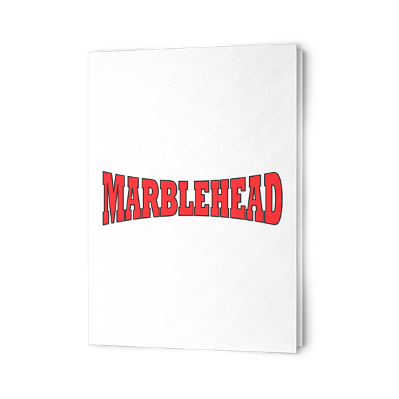 MARBLEHEAD - (red-black stretch)  7x5 Note Card