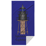 Marblehead - Lighthouse Top - Beach Towel - Dk Blue Bckgrnd