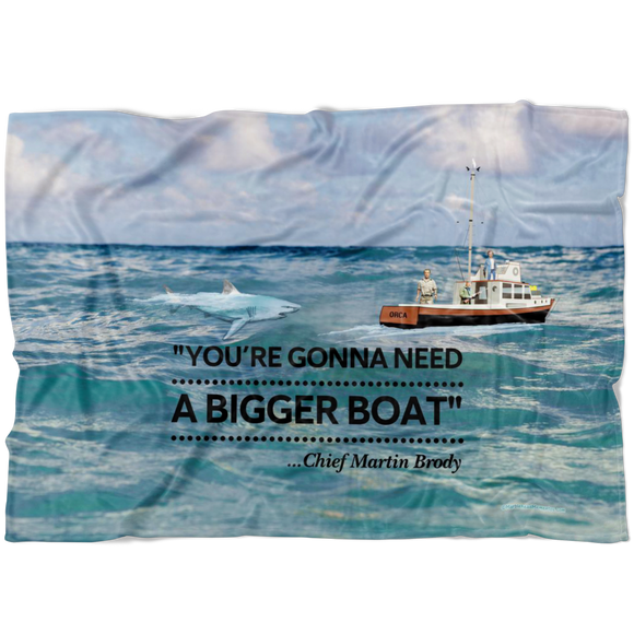JAWS - Need A Bigger Boat - Fleece Blanket