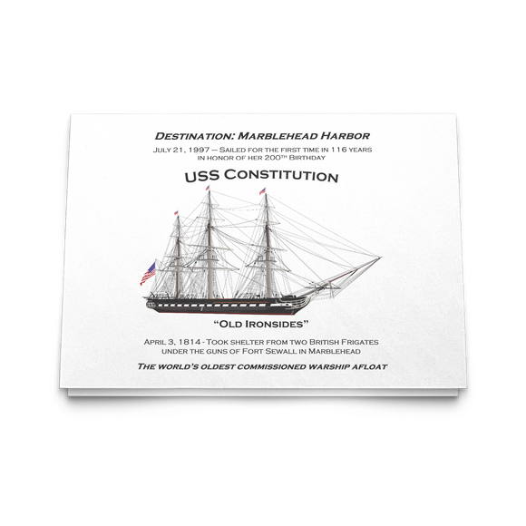 Marblehead - USS Constitution 5x7 Note Card v1