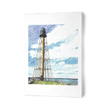 Marblehead - Lighthouse Sketch Color 7x5 Note Card