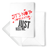 Just Kiss Me 7x5 Note Card v4