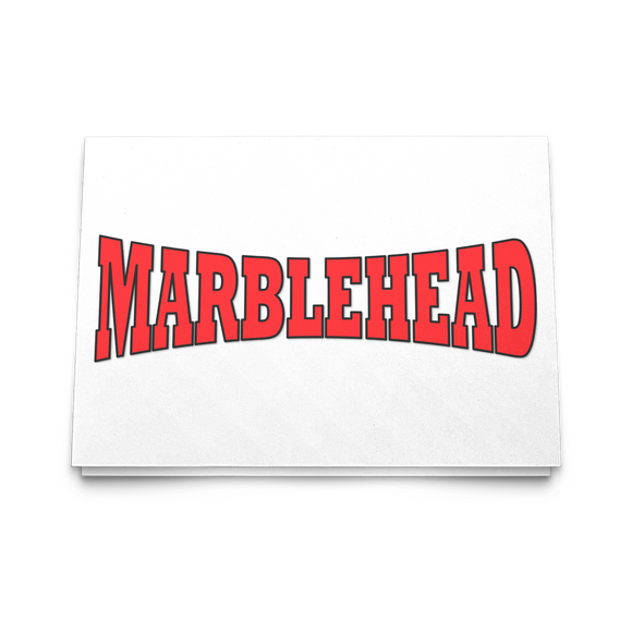 MARBLEHEAD - (red-black stretch)  5x7 Note Card