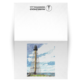 Marblehead - Lighthouse Sketch Color 5x7 Note Card