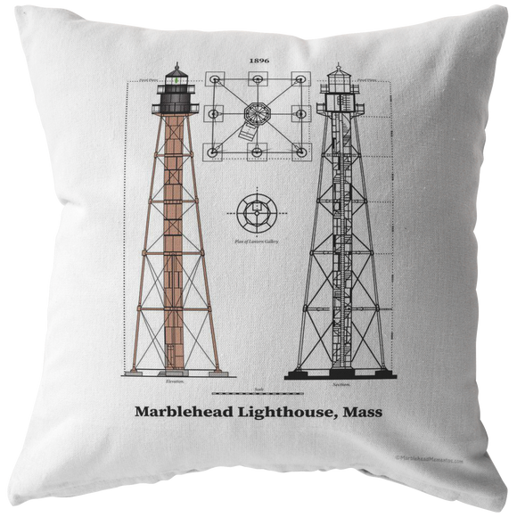 Marblehead - Lighthouse Plan - Pillow