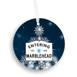 Entering Marblehead Sign, Christmas Ornament - Get 50% OFF when you buy 10 or more! MIX & MATCH!