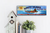 Jaws - Amity Island Welcomes You Billboard 15"x5" Sign
