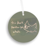 Jaws - This Shark Swallow You Whole Chalkboard Ornament - Get 50% OFF When you By 10 or more! Mix & Match! GREAT GIFT IDEA!