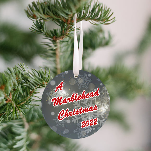 A Marblehead Christmas 2022, Snowflake Background, Ornament - Get 50% OFF when you buy 10 or more! MIX & MATCH!