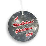 A Marblehead Christmas 2022, Snowflake Background, Ornament - Get 50% OFF when you buy 10 or more! MIX & MATCH!