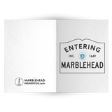 Marblehead - Entering Marblehead sign 7x5 Note Card v2