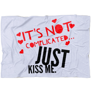 Just Kiss Me - Fleece Blanket v4