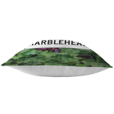 Marblehead - Entering Marblehead Sign - Pillow - Hollyhocks